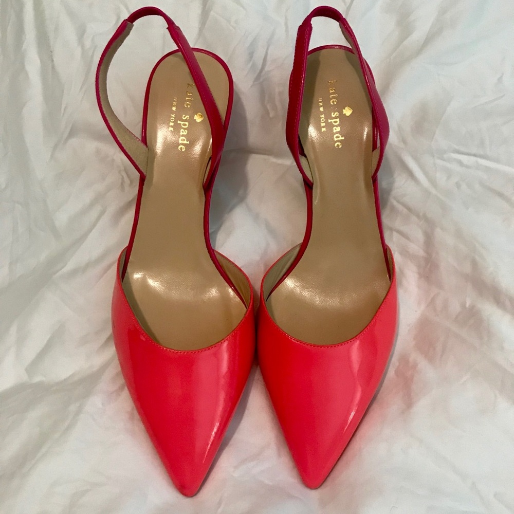 Kate Spade kitten slingbacks 8.5 made in Italy